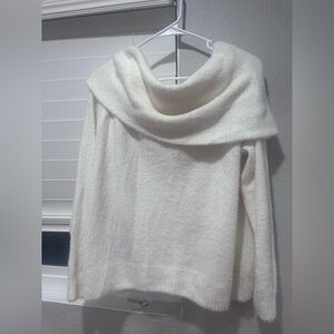 H&M Off-White off the shoulder sweater